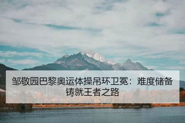 邹敬园巴黎奥运体操吊环卫冕：难度储备铸就王者之路